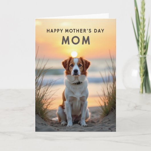 Sunlit Beach Mothers Day Card カード (正面)