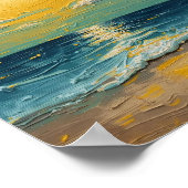 Sunlit Beach Vertical Poster – Vibrant Summer Wall ポスター (角)