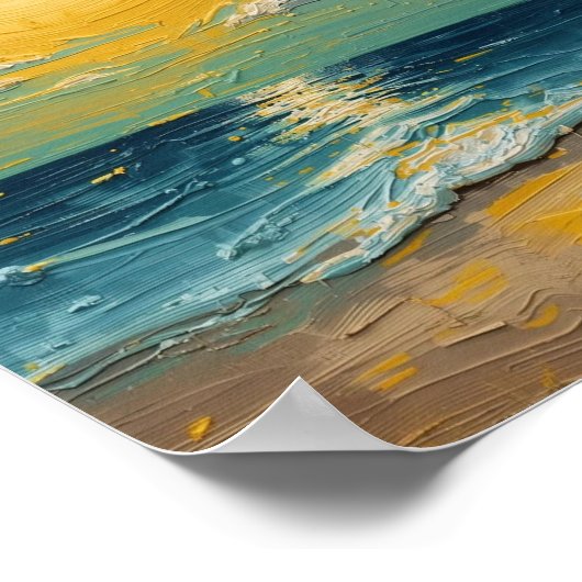 Sunlit Beach Vertical Poster – Vibrant Summer Wall ポスター (角)