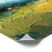 Sunlit Beach with Trees – Square Poster, Vibrant W ポスター (角)