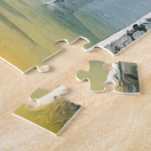 Sunlit Birch or Aspen Tree Grove Watercolor ジグソーパズル (側面)