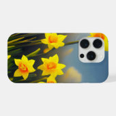 Sunlit Blooms: Golden Daffodils in Full Glory  iPhoneケース (裏面横)