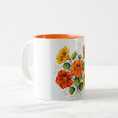 Sunlit Blossoms Ceramic Mug  ツートーンマグカップ (正面左)