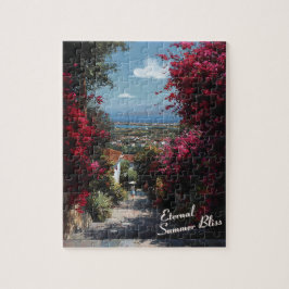 Sunlit Bougainvillea Path Art ジグソーパズル