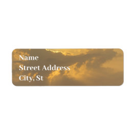 Sunlit Clouds Return Address Labels – Nature Theme ラベル