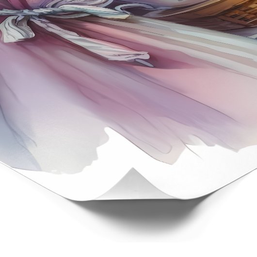 Sunlit Cottage Window Wildflowers ポスター (コーナー)