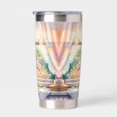 Sunlit Cottage Window Wildflowers 保温保冷タンブラー (右面)