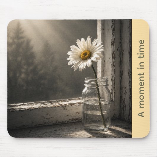 Sunlit Daisy “A Moment in Time” Mouse Pad マウスパッド (正面)