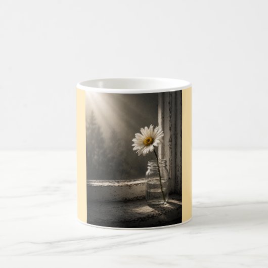 Sunlit Daisy in Jar Mug コーヒーマグカップ (中央)
