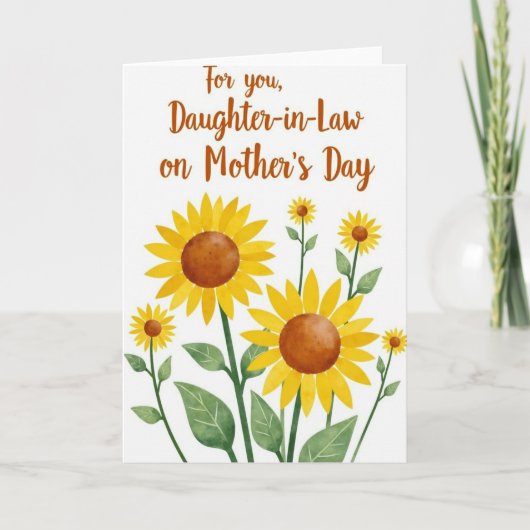 Sunlit Daughterinlaw Mothers Day Card カード (正面)