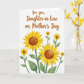 Sunlit Daughterinlaw Mothers Day Card カード (黄色い花)