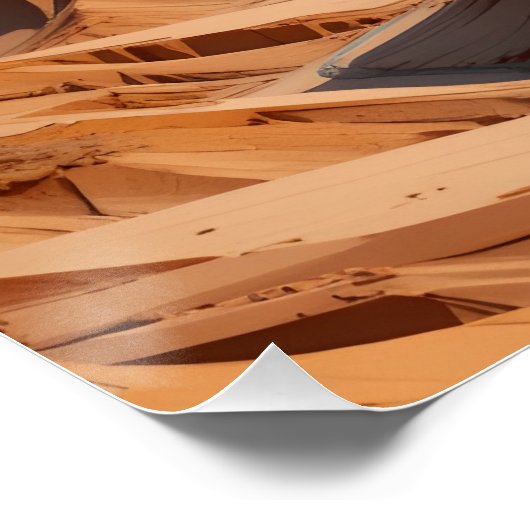 Sunlit Desert Landscape ポスター (コーナー)