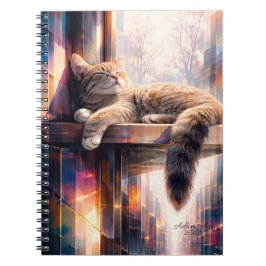 Sunlit Dreams Cat Cozy Feline Art ノートブック