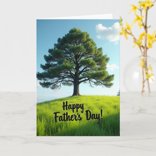 Sunlit Fathers Day Scene Card カード (黄色い花)