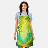 Sunlit Forest Path エプロン (着用した状態)