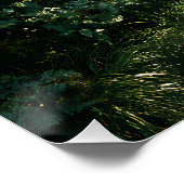 Sunlit Forest Path Through Ancient Pines ポスター (コーナー)