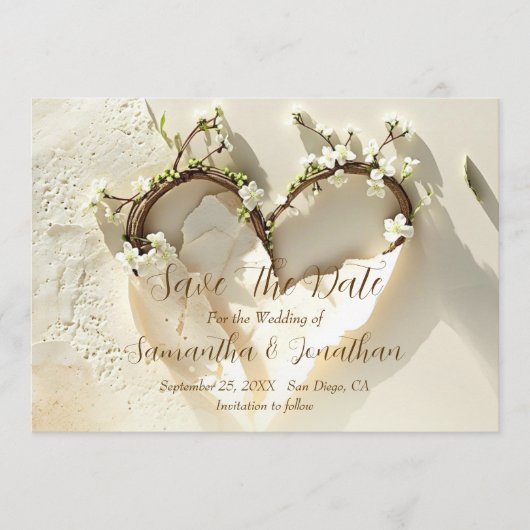 Sunlit Garden Heart Cotton Rag Wedding Motif (正面)