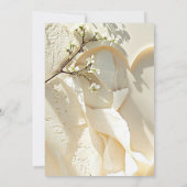 Sunlit Garden Heart on Warm Cotton Rag Wedding 招待状 (裏面)