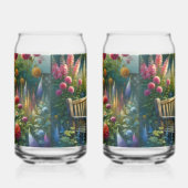 Sunlit Garden Pathway Gate Scene ガラス缶 (右)