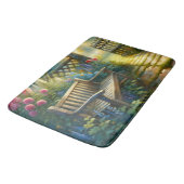 Sunlit Garden Pathway Gate Scene バスマット (アングル)