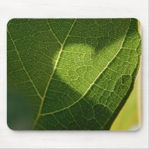 Sunlit Heart Leaf Mouse Pad