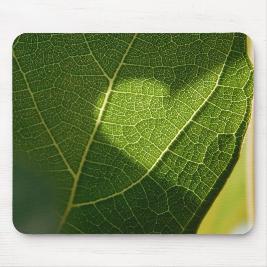 Sunlit Heart Leaf Mouse Pad マウスパッド (正面)