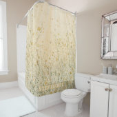 Sunlit Meadow with Wildflowers and Light Rays シャワーカーテン (インサイチュ)