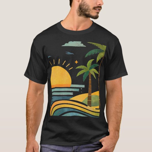 Sunlit Palm Escape Tシャツ (正面)