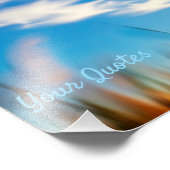 Sunlit Pampas Grass Against Deep Blue Sky フォトプリント (角)