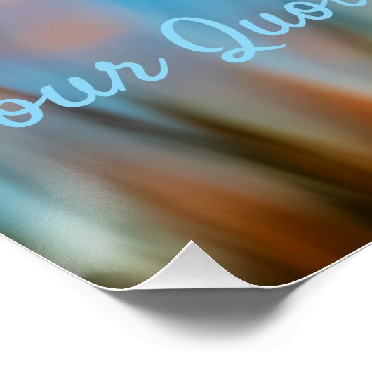 Sunlit Pampas Grass Against Deep Blue Sky ポスター (コーナー)