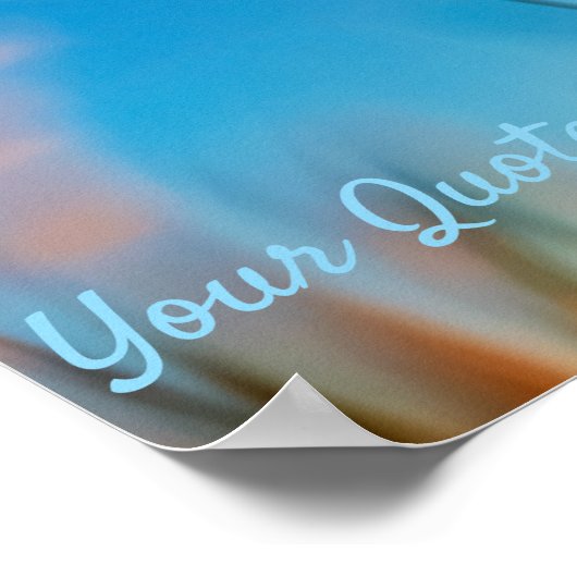 Sunlit Pampas Grass Against Deep Blue Sky ポスター (角)