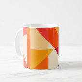 Sunlit Plum Orange Geometric Abstract コーヒーマグカップ (正面左)