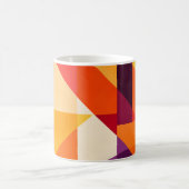 Sunlit Plum Orange Geometric Abstract コーヒーマグカップ (中央)