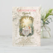 Sunlit Rococo Garden Arch Galentine Brunch Florals 招待状 (スタンド正面)