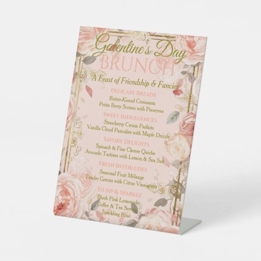 Sunlit Rococo Garden Galentine Brunch Florals Tea 台座サイン (正面)