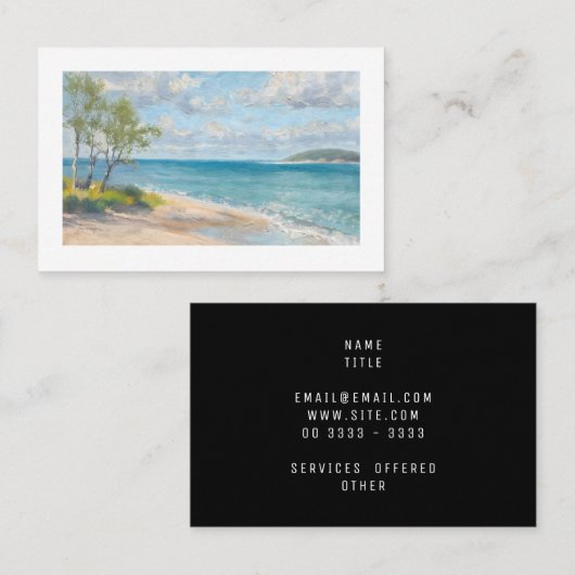 Sunlit Sands and Rolling Waves 名刺 (正面/裏面)