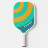 Sunlit Seas Circle Stripe with Name ピックルボールラケット (裏面)