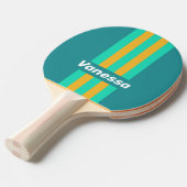 Sunlit Seas Pin Stripes with Name 卓球ラケット (正面アングル)