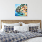 Sunlit Sorrento Seaside Escape Canvas Art キャンバスプリント (インサイチュ (寝室))