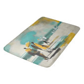 Sunlit Stroll – Abstract Figures In Open Light バスマット (アングル)