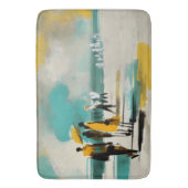 Sunlit Stroll – Abstract Figures In Open Light バスマット (正面縦)