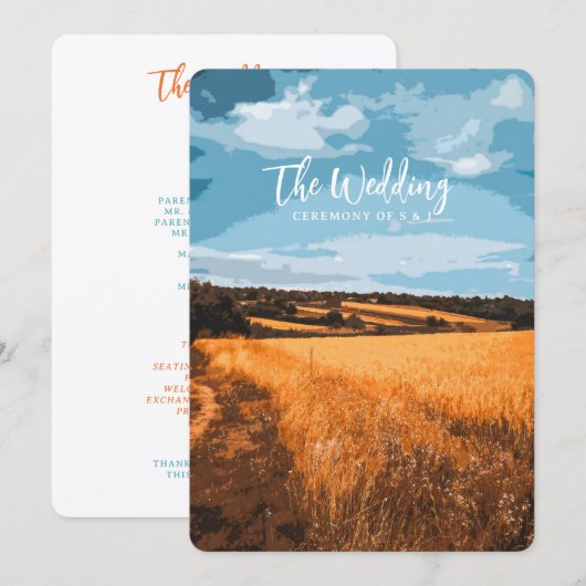 Sunlit Summer Rustic Country Golden Field Nature プログラム (正面/裏面)