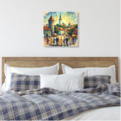 Sunlit Tallinn Old Town Square Canvas Art キャンバスプリント (インサイチュ (寝室))