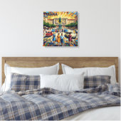 Sunlit Tirana Square Elegance Canvas Art キャンバスプリント (インサイチュ (寝室))