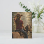 Sunlit Trail | Horse Art | Postcard ポストカード (スタンド正面)