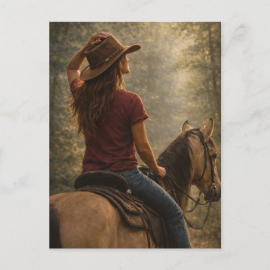 Sunlit Trail | Horse Art | Postcard ポストカード (正面)
