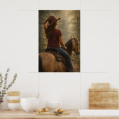Sunlit Trail | Horse Art | Poster ポスター (キッチン)