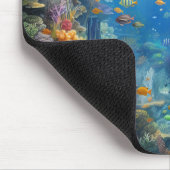 Sunlit Tropical Underwater Coral Reef マウスパッド (コーナー)