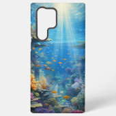 Sunlit Tropical Underwater Coral Reef Samsung Galaxyケース (裏面)