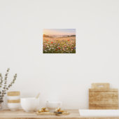 Sunlit Wildflower Meadow at Golden Sunrise ポスター (キッチン)